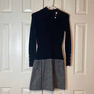 White House Black Market Black Dress Size 0 in Like New Condition